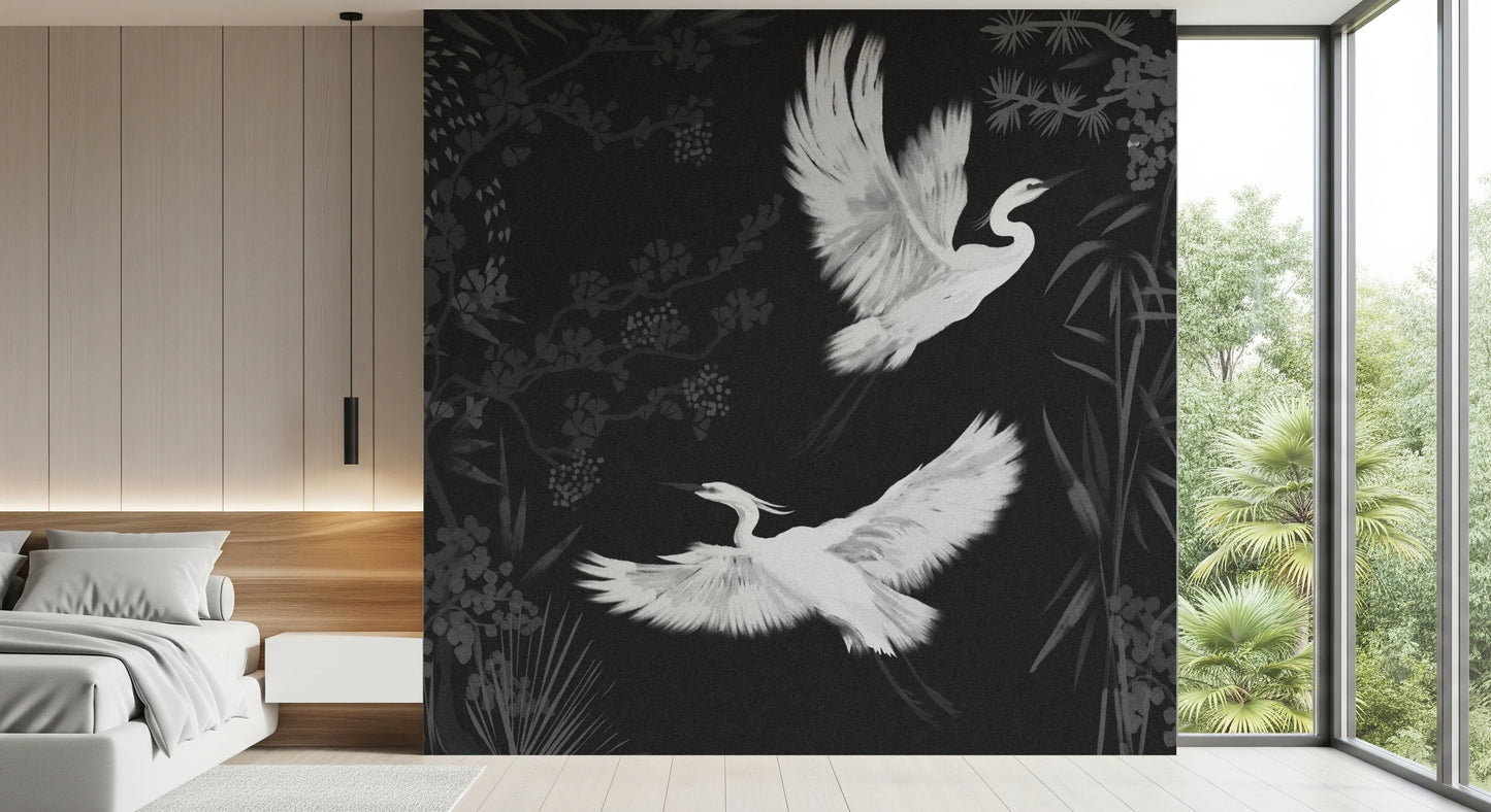Night Heron's Grace Wall Mural