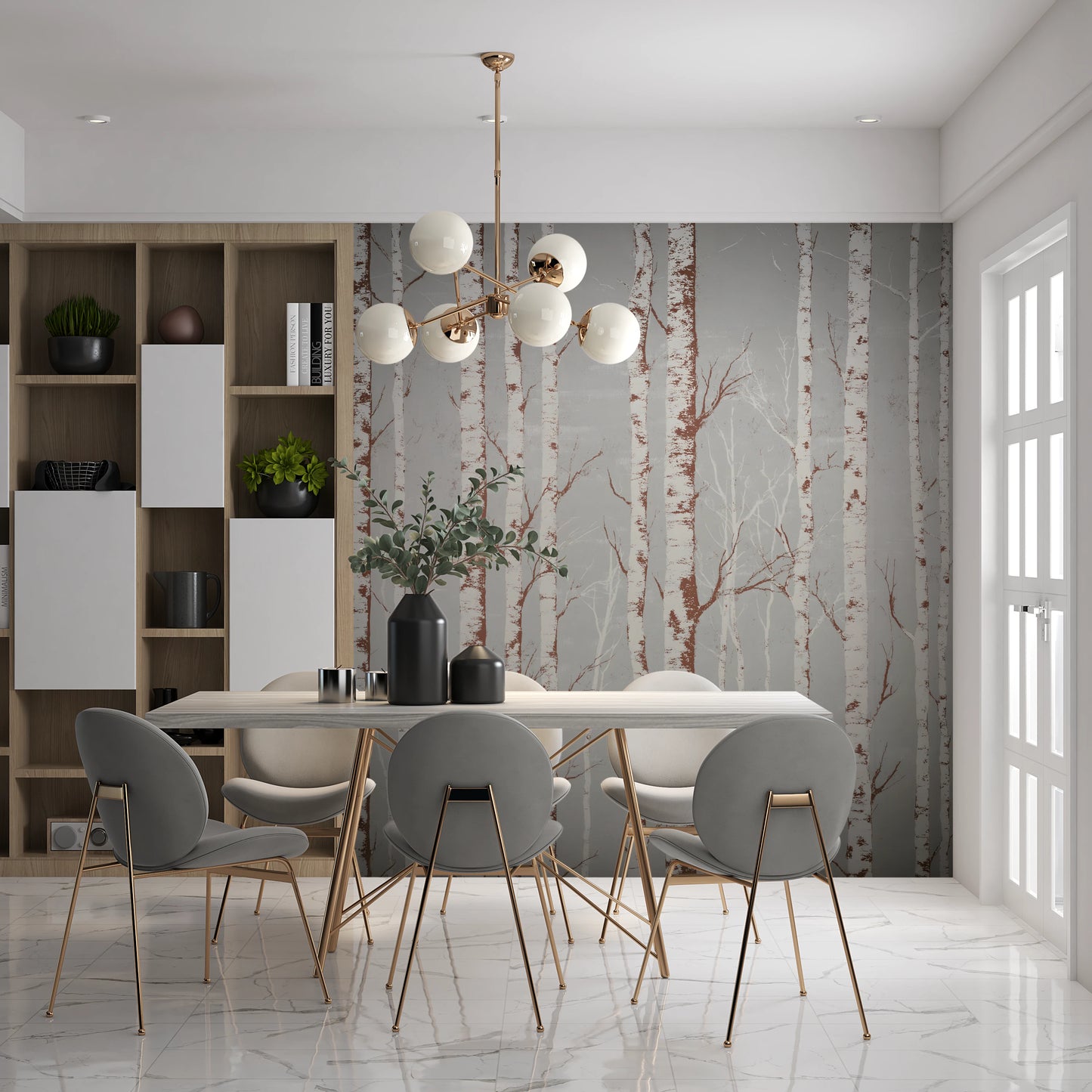 Winter Birch Beauty Wall Mural