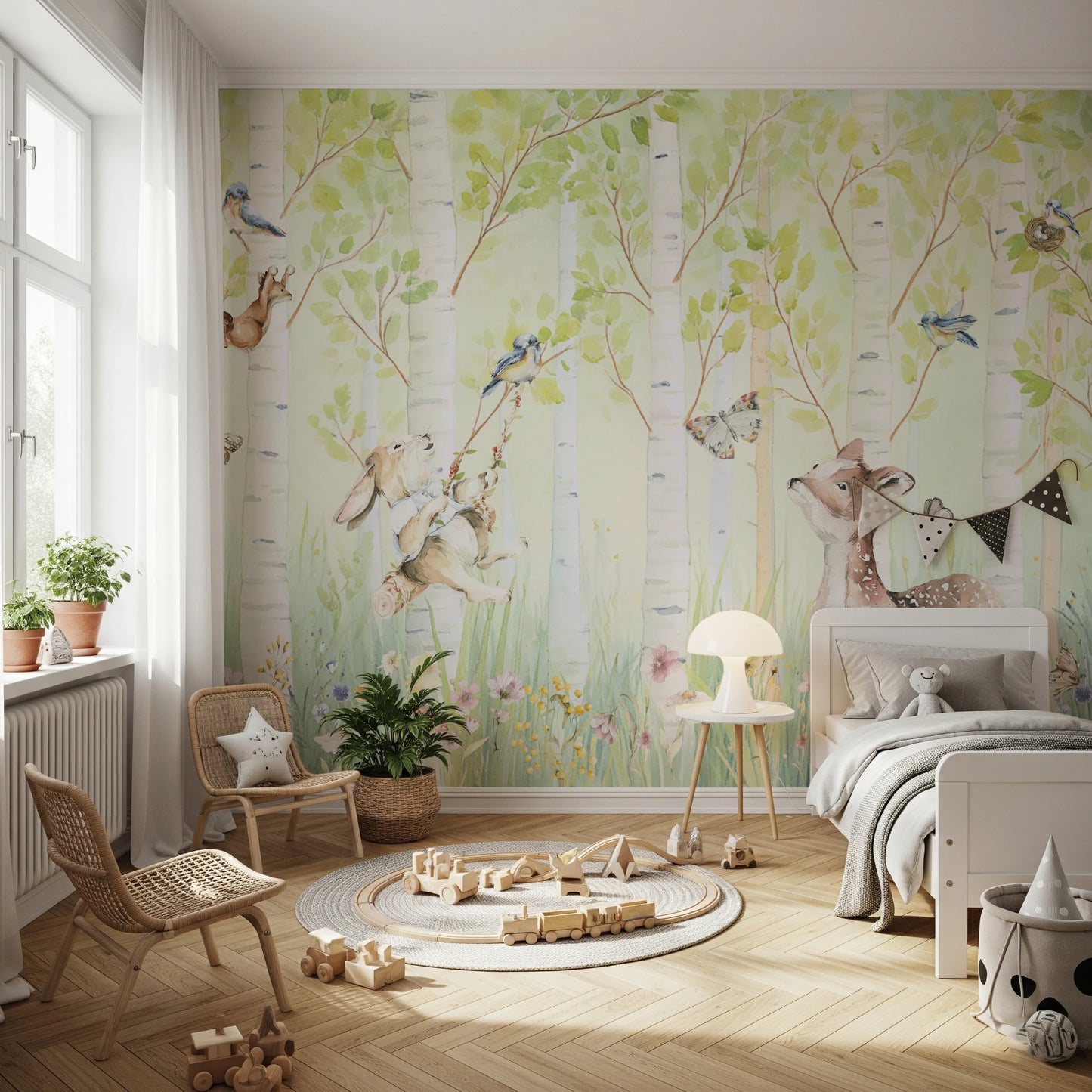 Enchanted Forest Nursery Friends Wall Mural