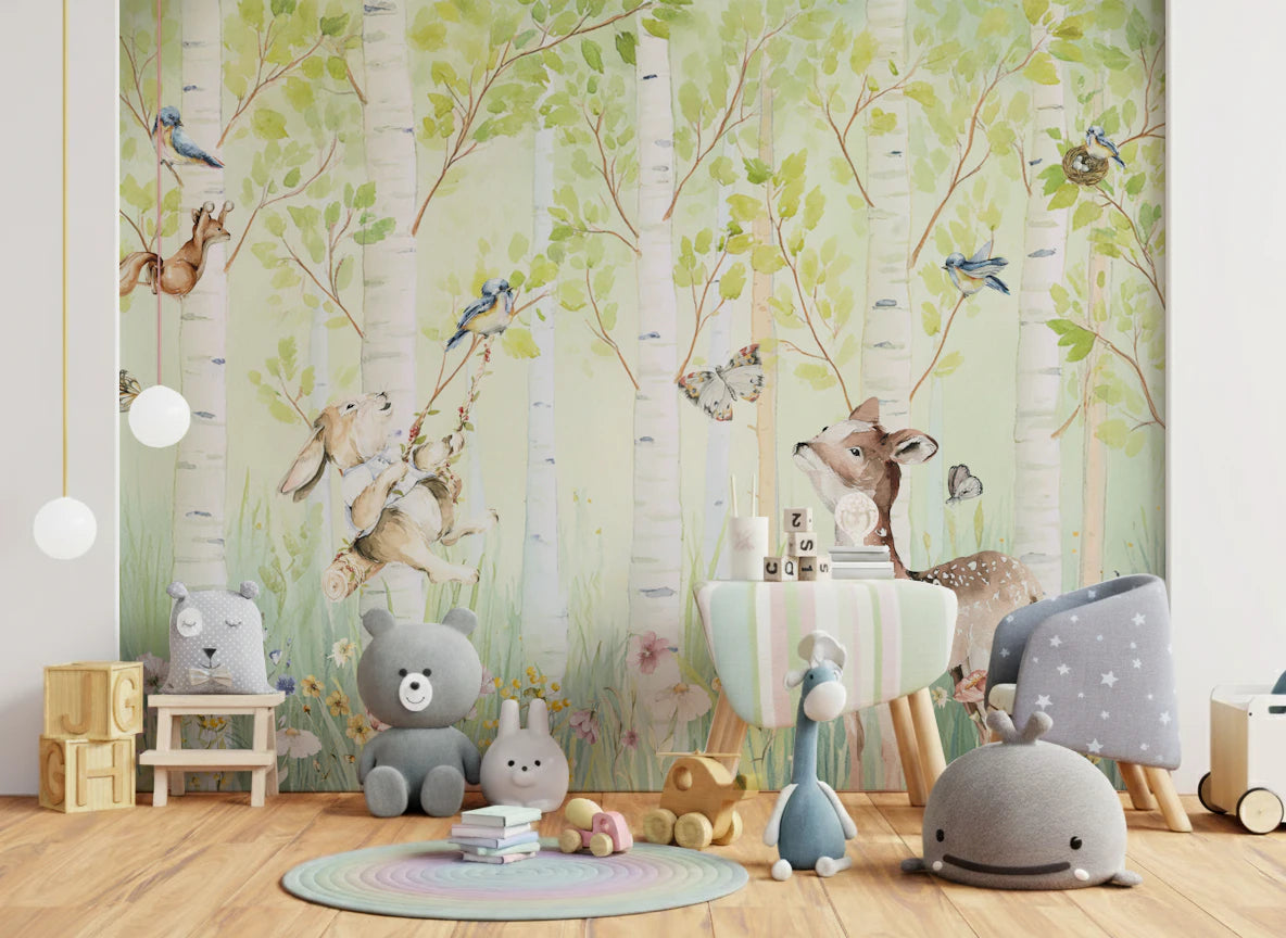 Enchanted Forest Nursery Friends Wall Mural