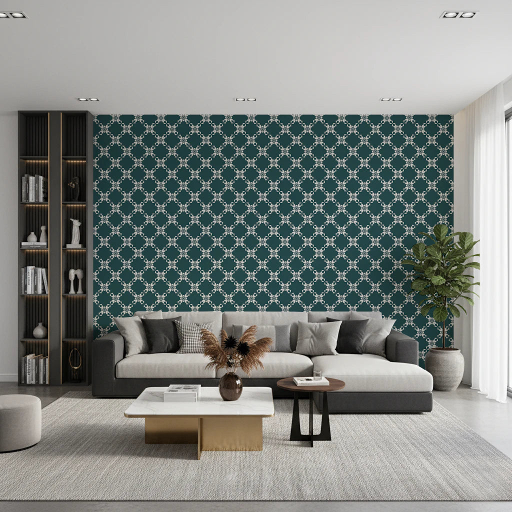 Petal Lattice Wallpaper⁠