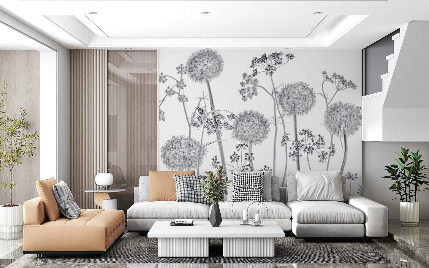 Dancing Wildflowers Wall Mural