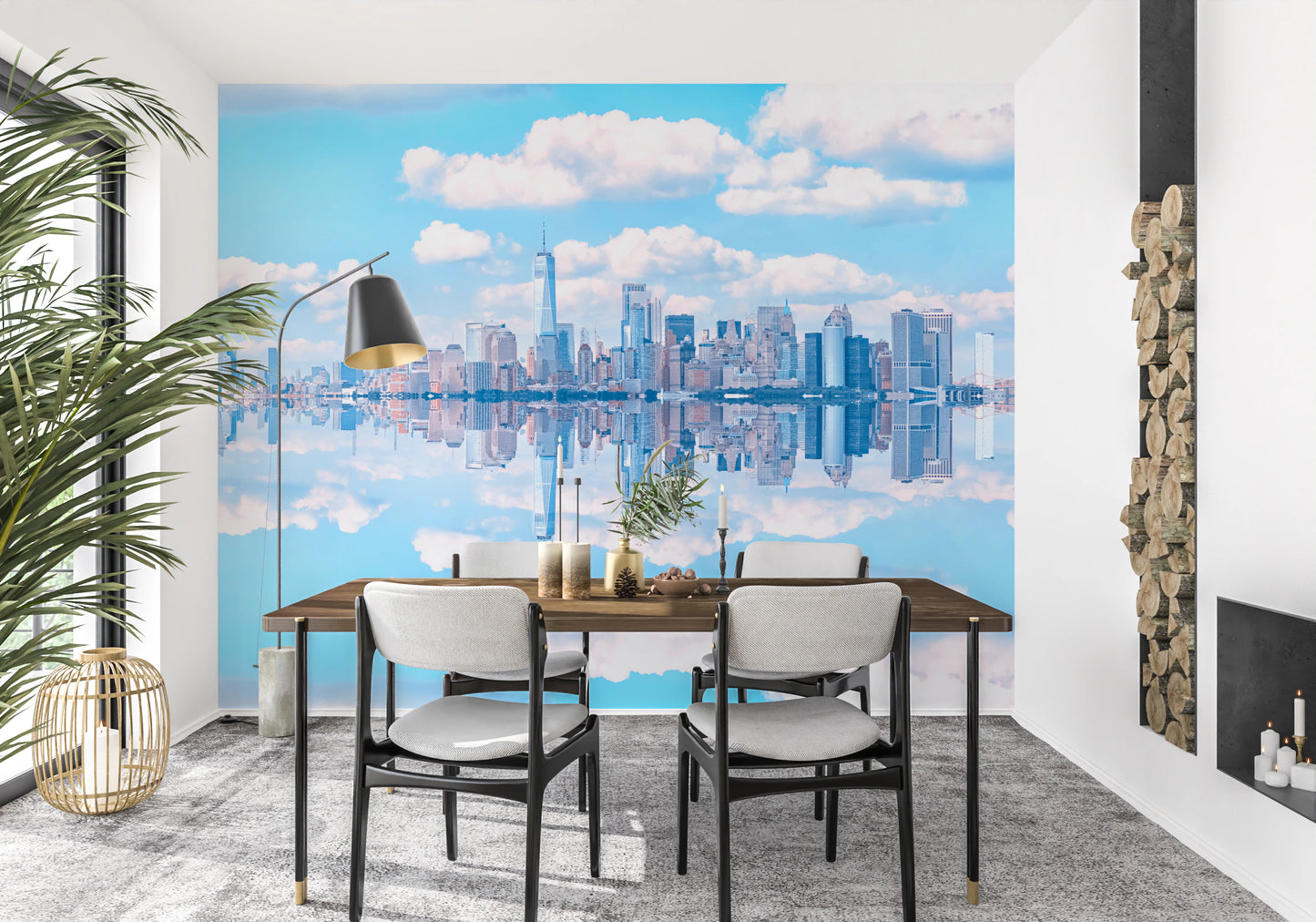Skyline Reflection Wall Mural