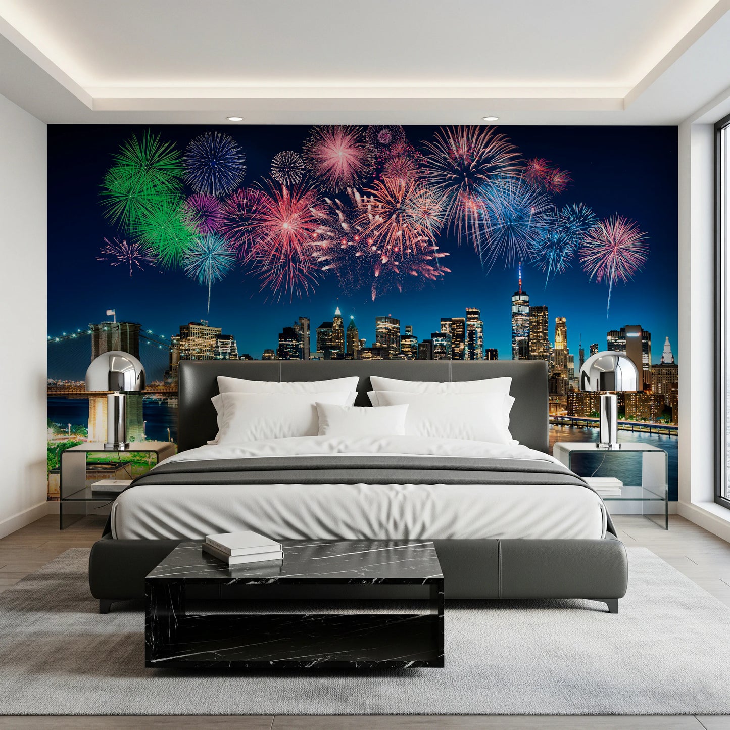 Urban Fireworks Wall Mural
