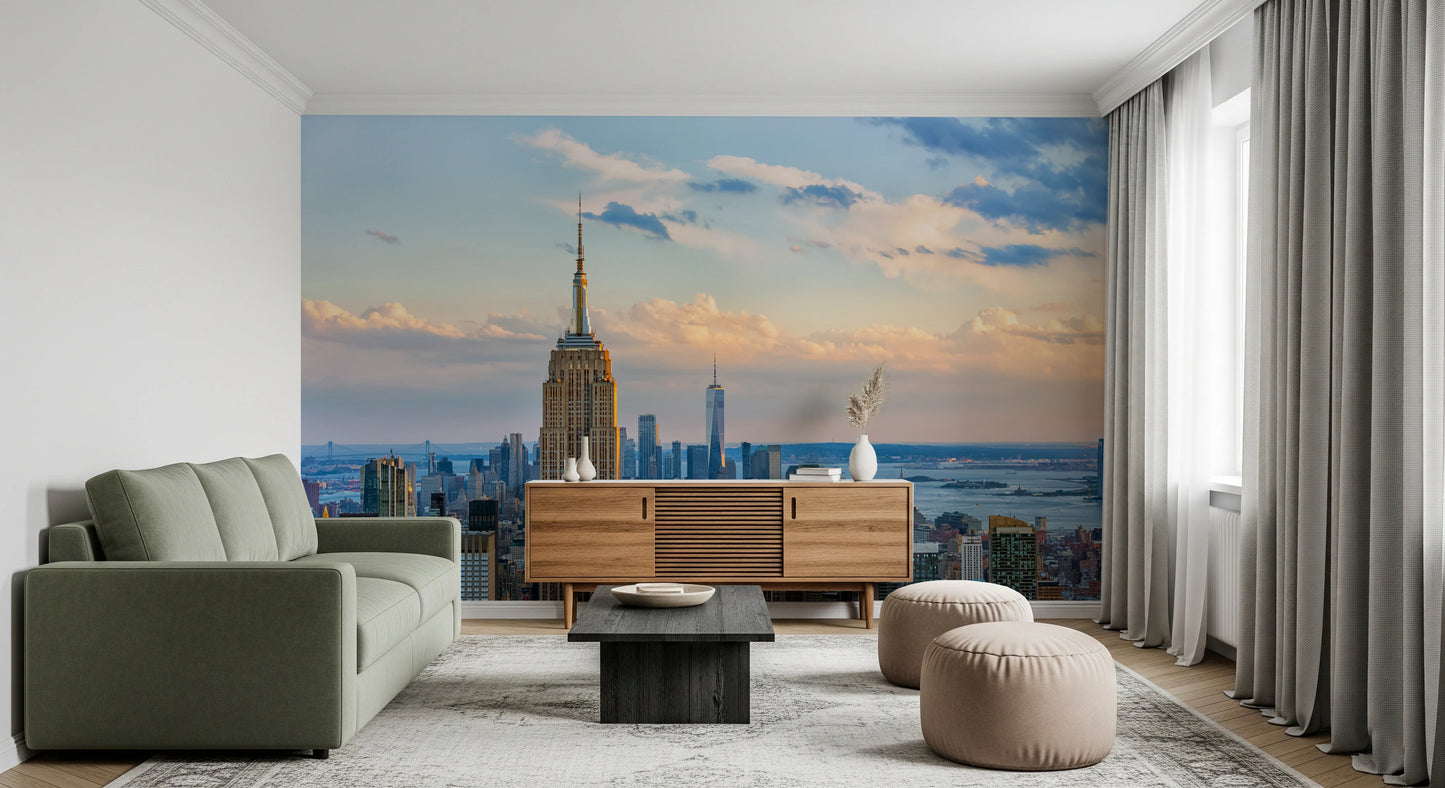 Metropolis Sunset Hues Wall Mural