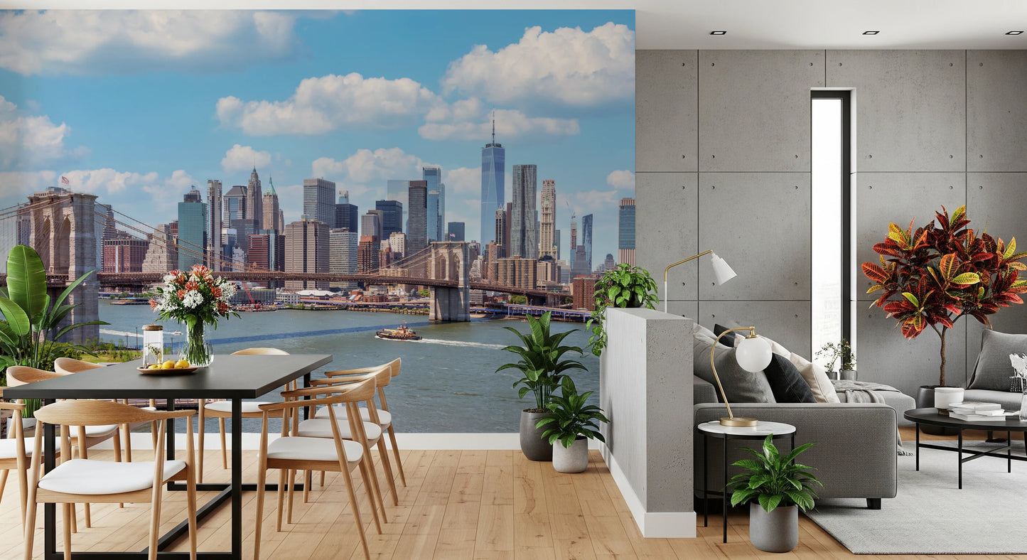 NYC Bridge Vista Wall Mural