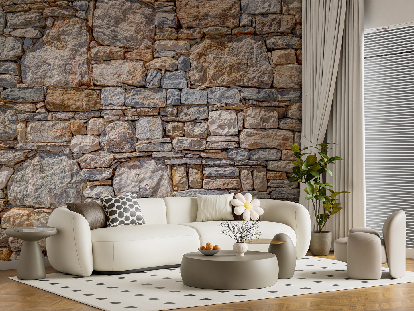 Vintage Rock Wall Effect Wall Mural