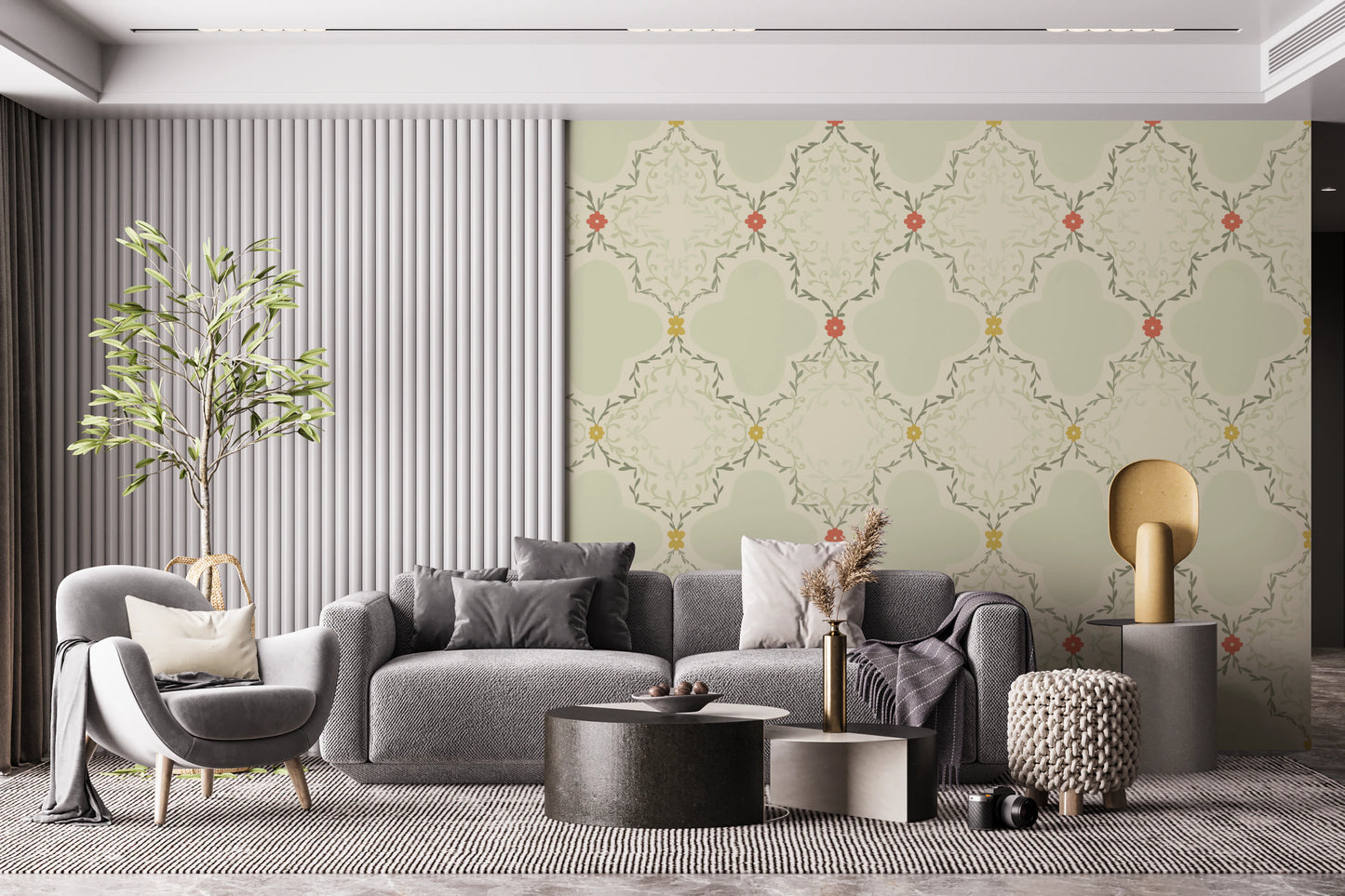 Quatrefoil Vines Wallpaper⁠