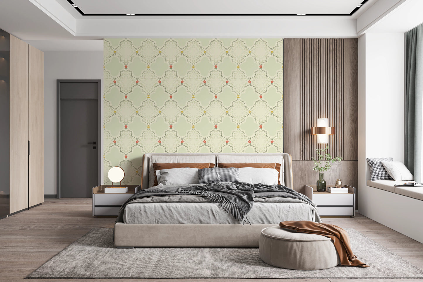 Quatrefoil Vines Wallpaper⁠