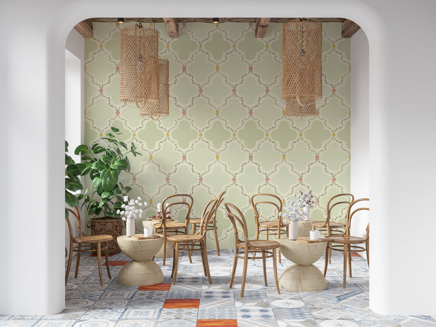 Garden Trellis Wallpaper⁠