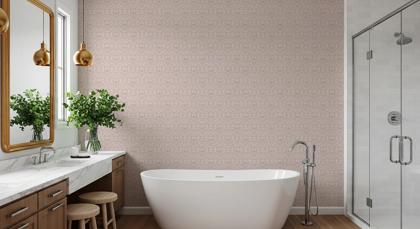 Blush Damask Dream Wallpaper⁠
