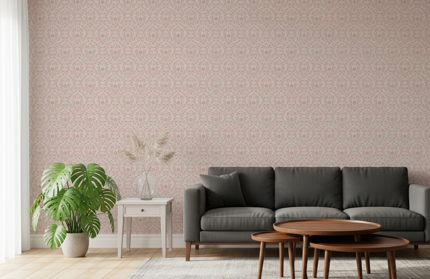 Blush Damask Dream Wallpaper⁠