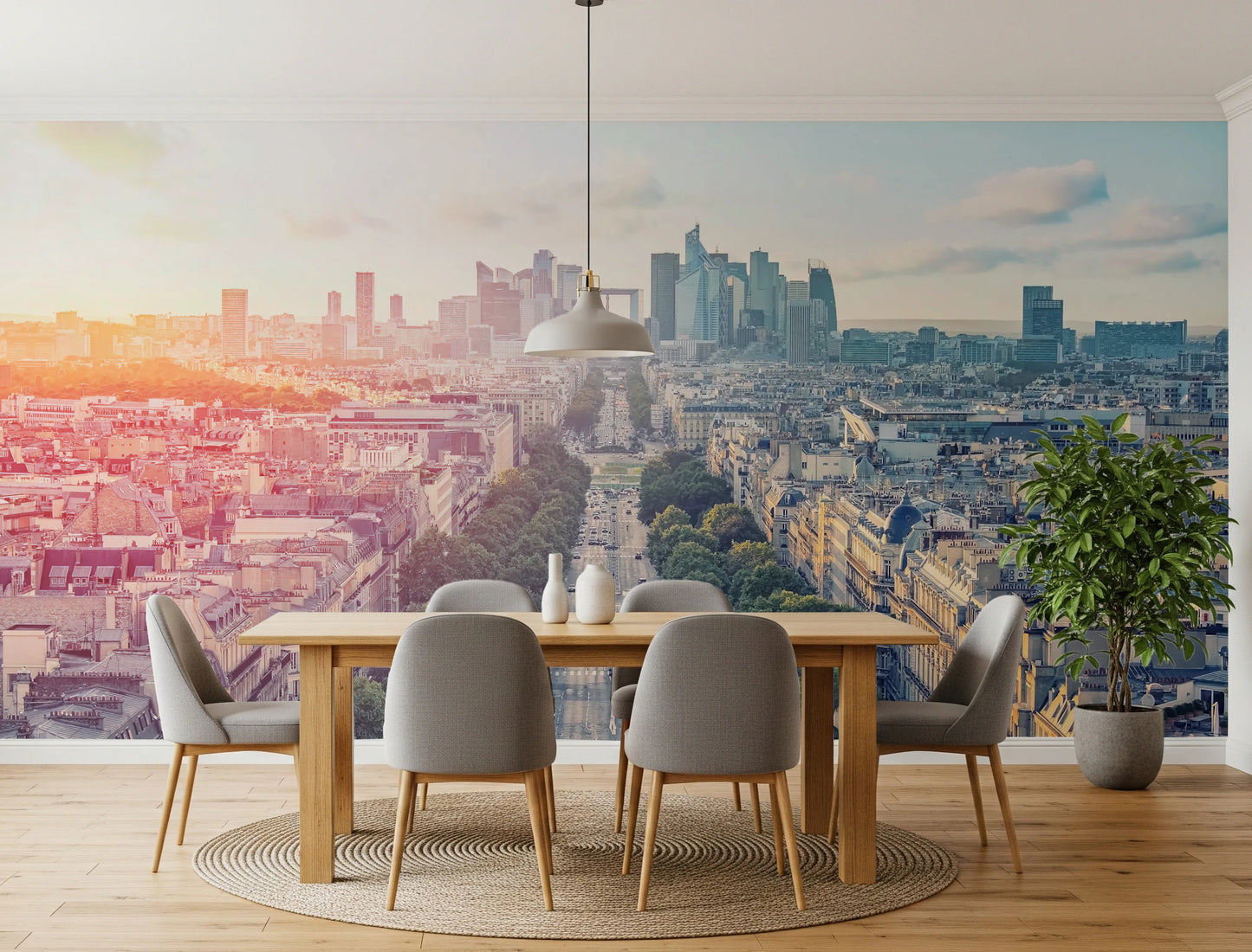 Sunrise Over Paris Wall Mural