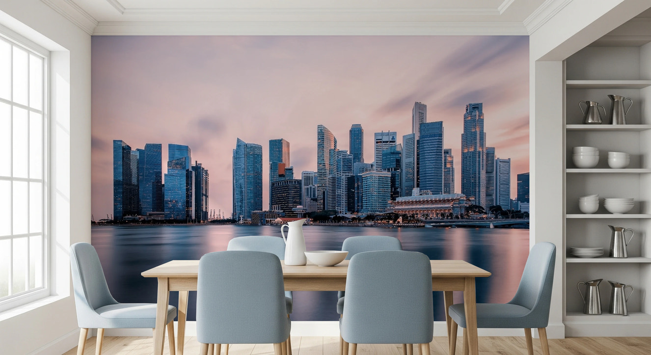 Skyscrapers at Twilight Wall Mural