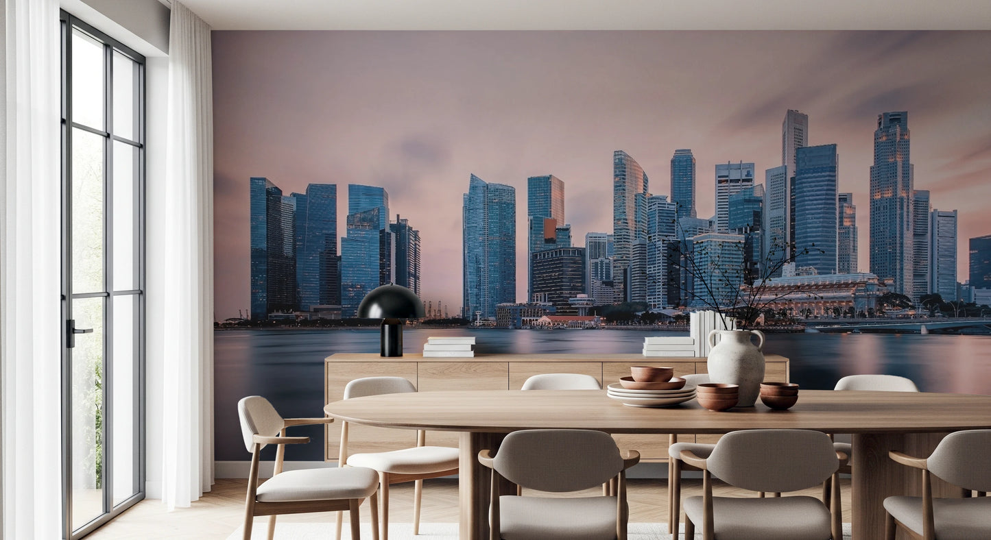 Skyscrapers at Twilight Wall Mural