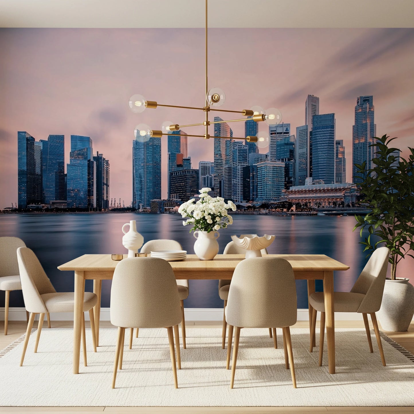 Skyscrapers at Twilight Wall Mural