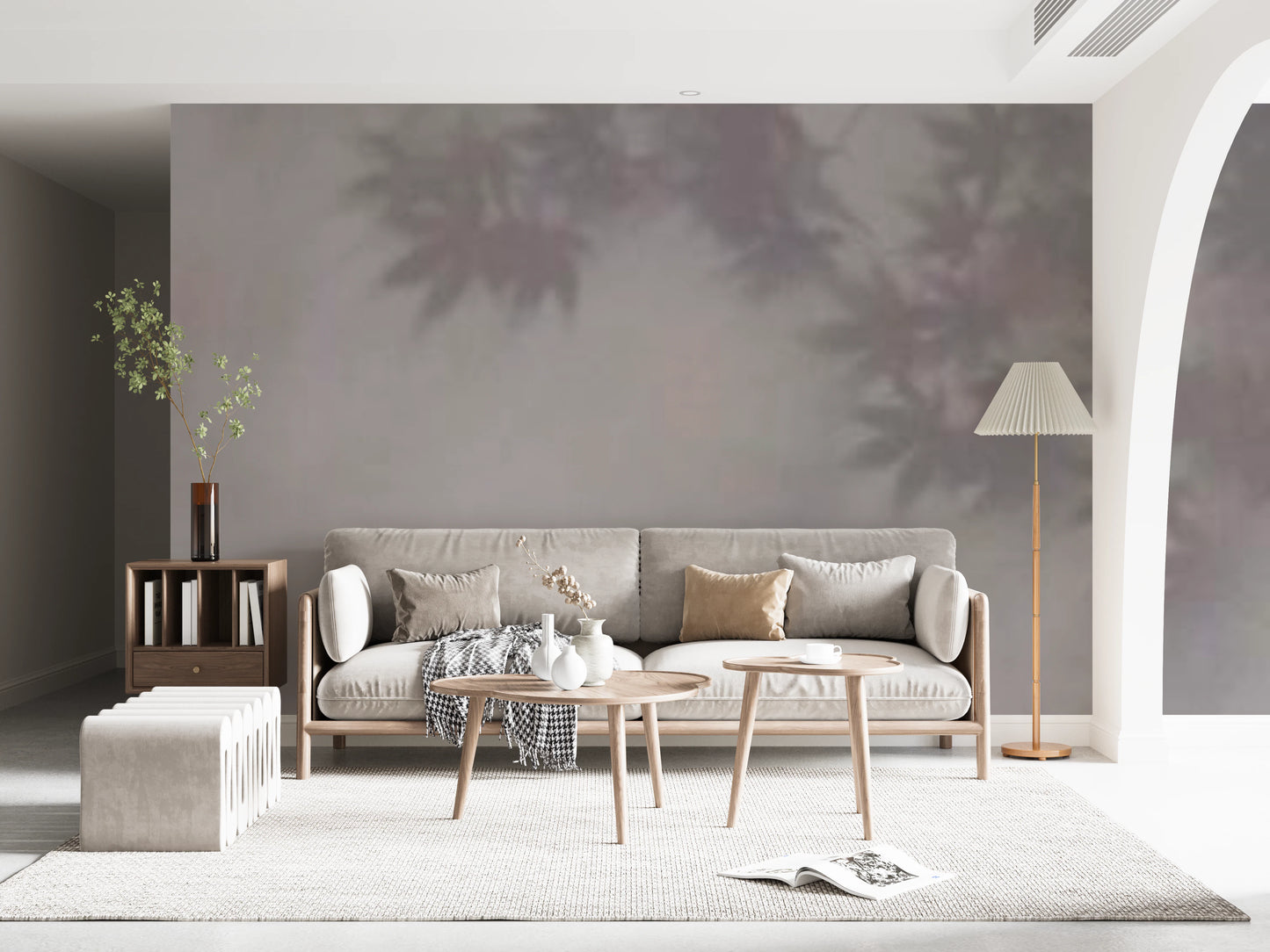 Soft Foliage Haze Wall Mural