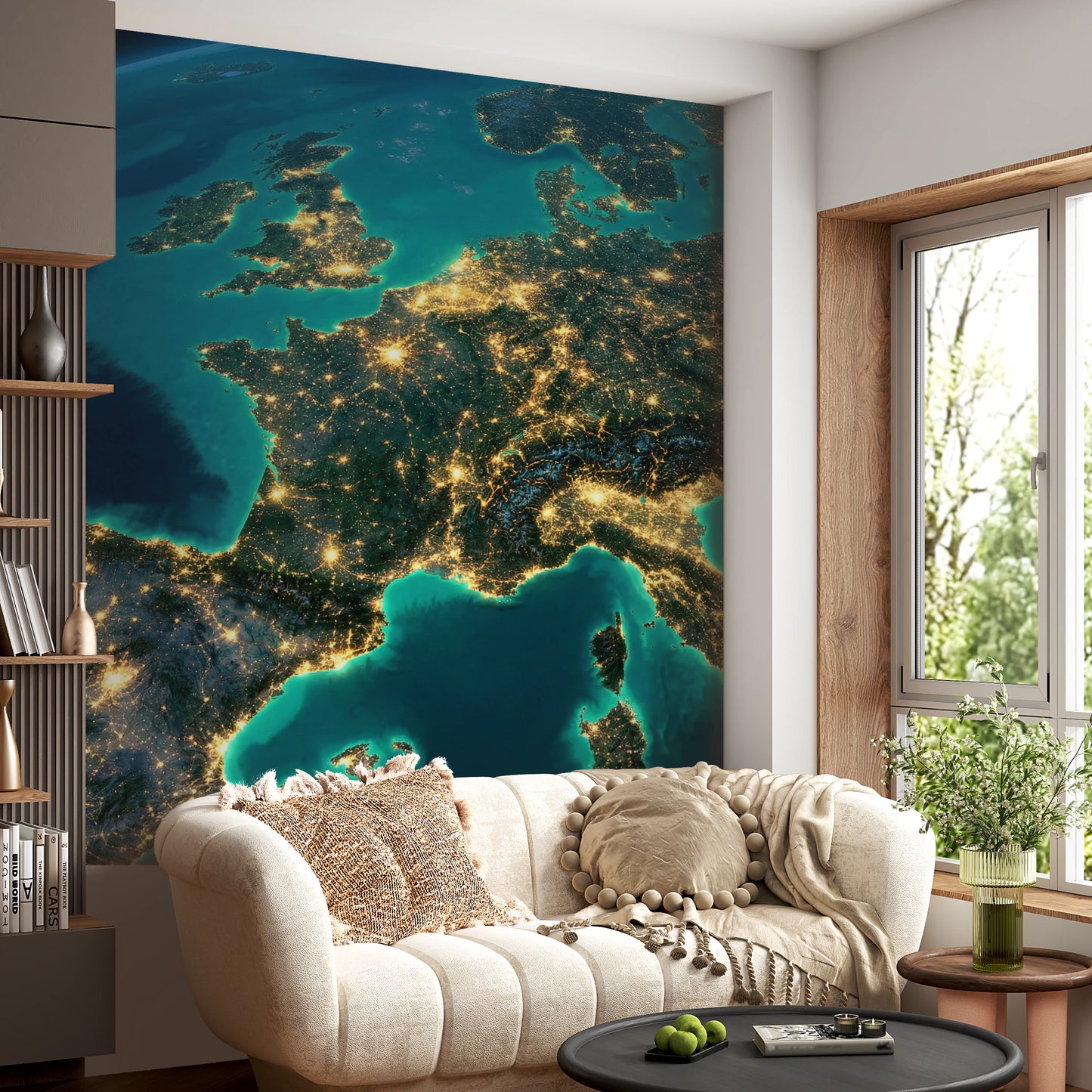 Europe at Night Wall Mural