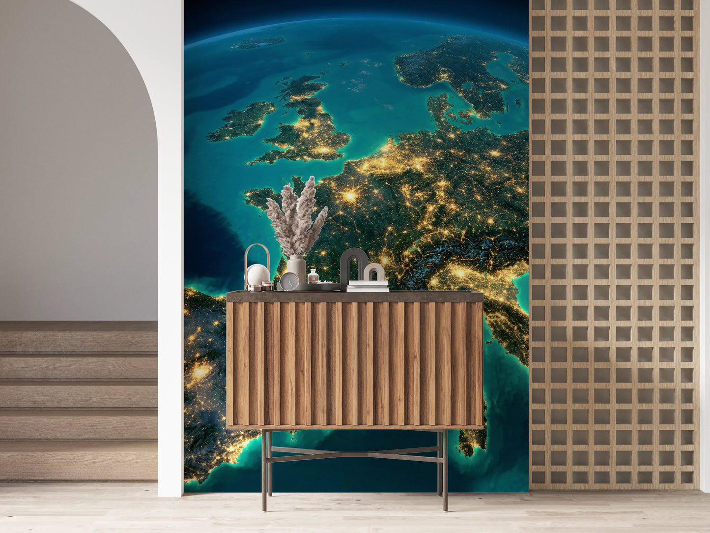 Europe at Night Wall Mural