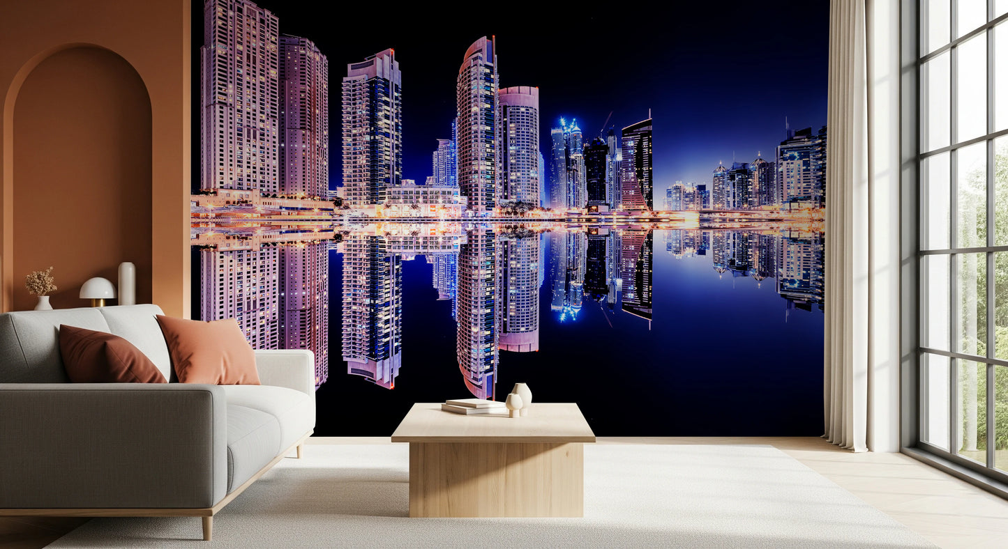 Cityscape Reflections Wall Mural