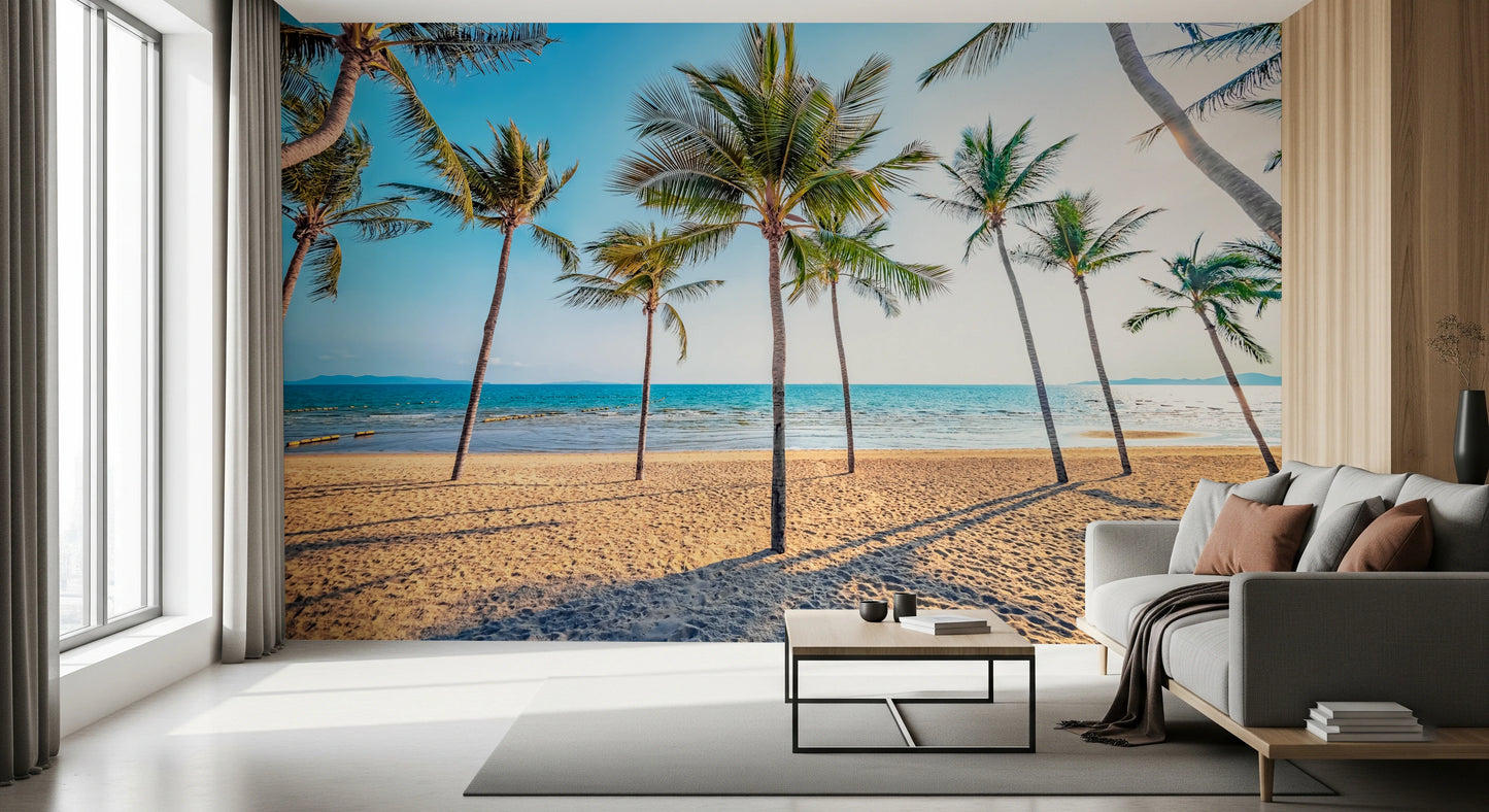 Tropical Beach Scene Wall Mural