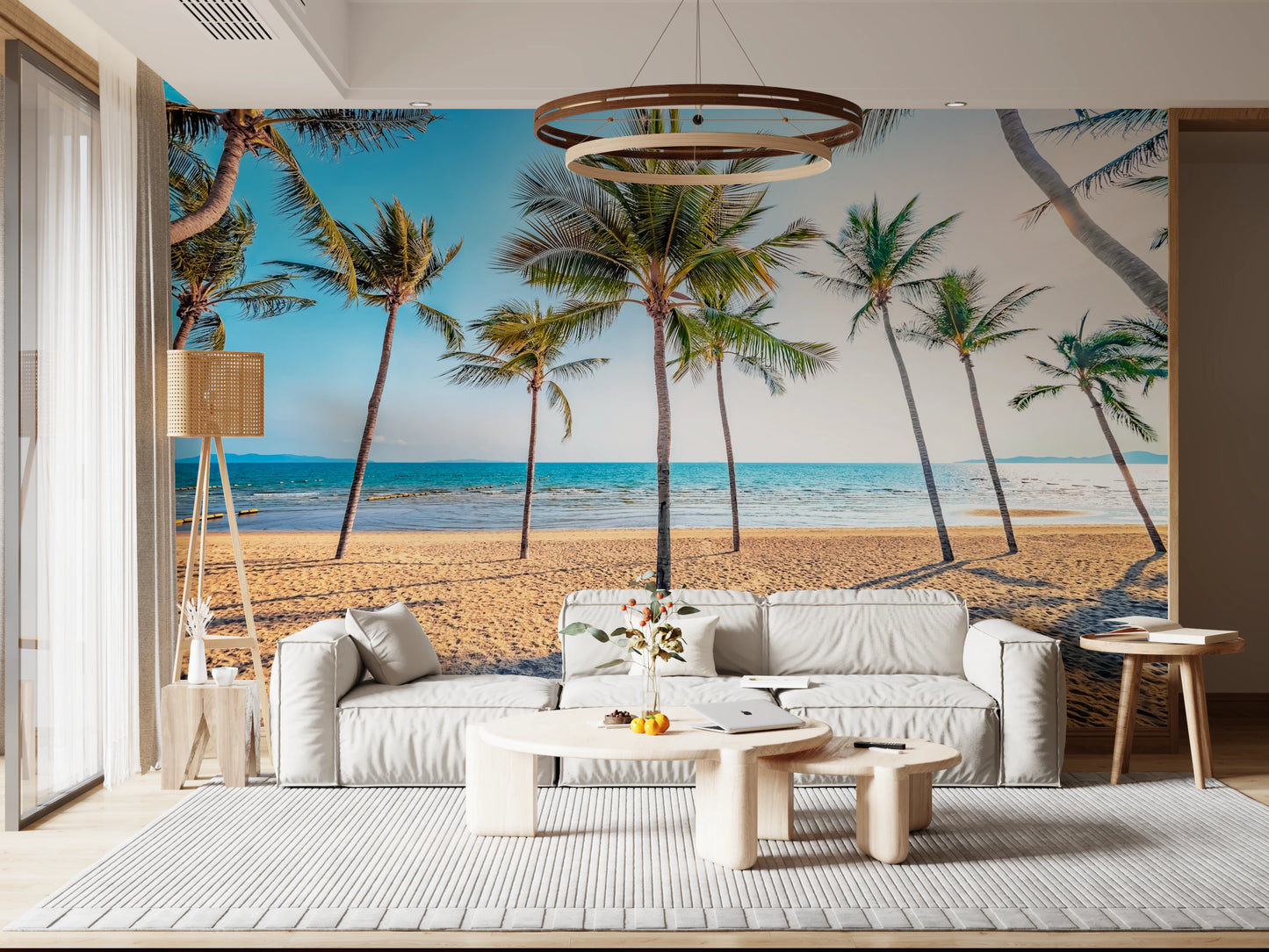 Tropical Beach Scene Wall Mural