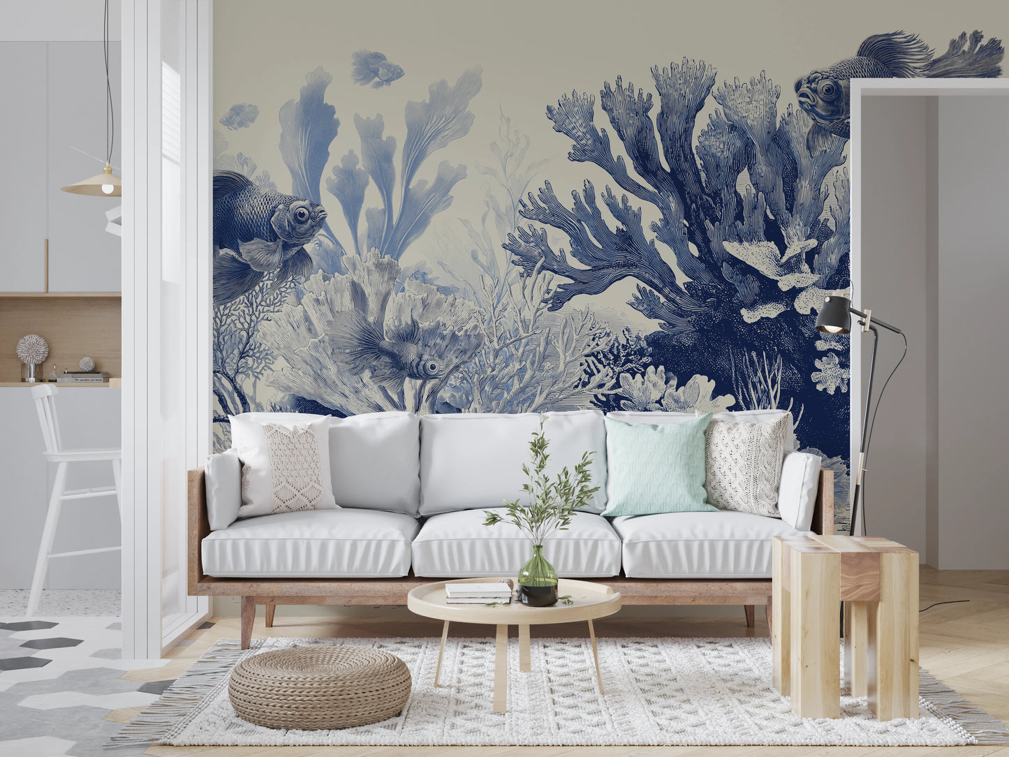 The Aquarium - Delft Blue Wall Mural