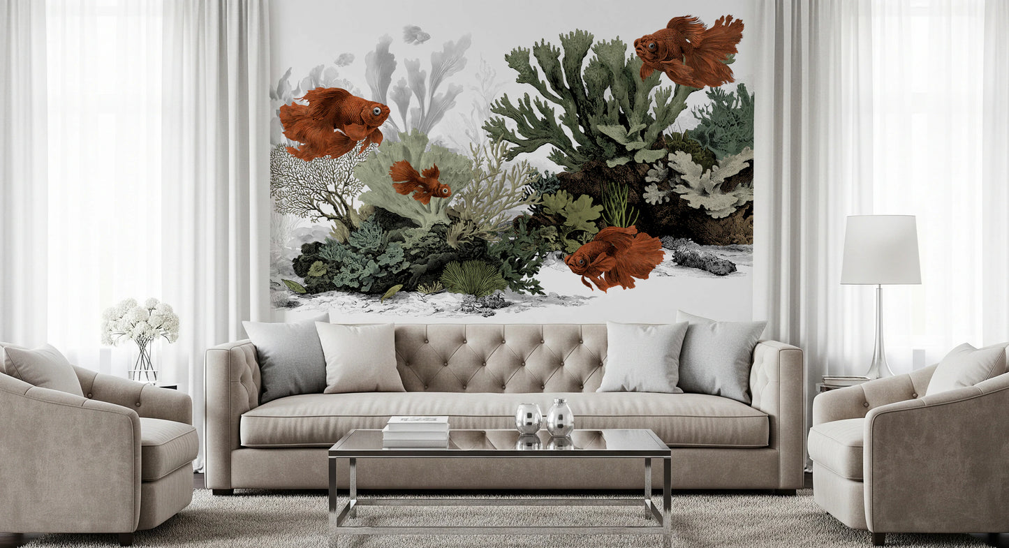 The Aquarium - Clean White Wall Mural