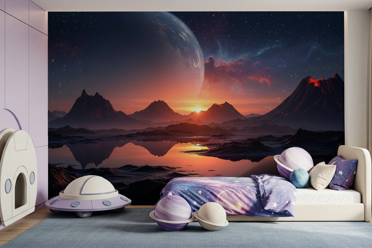 Cosmic Dusk Wall Mural