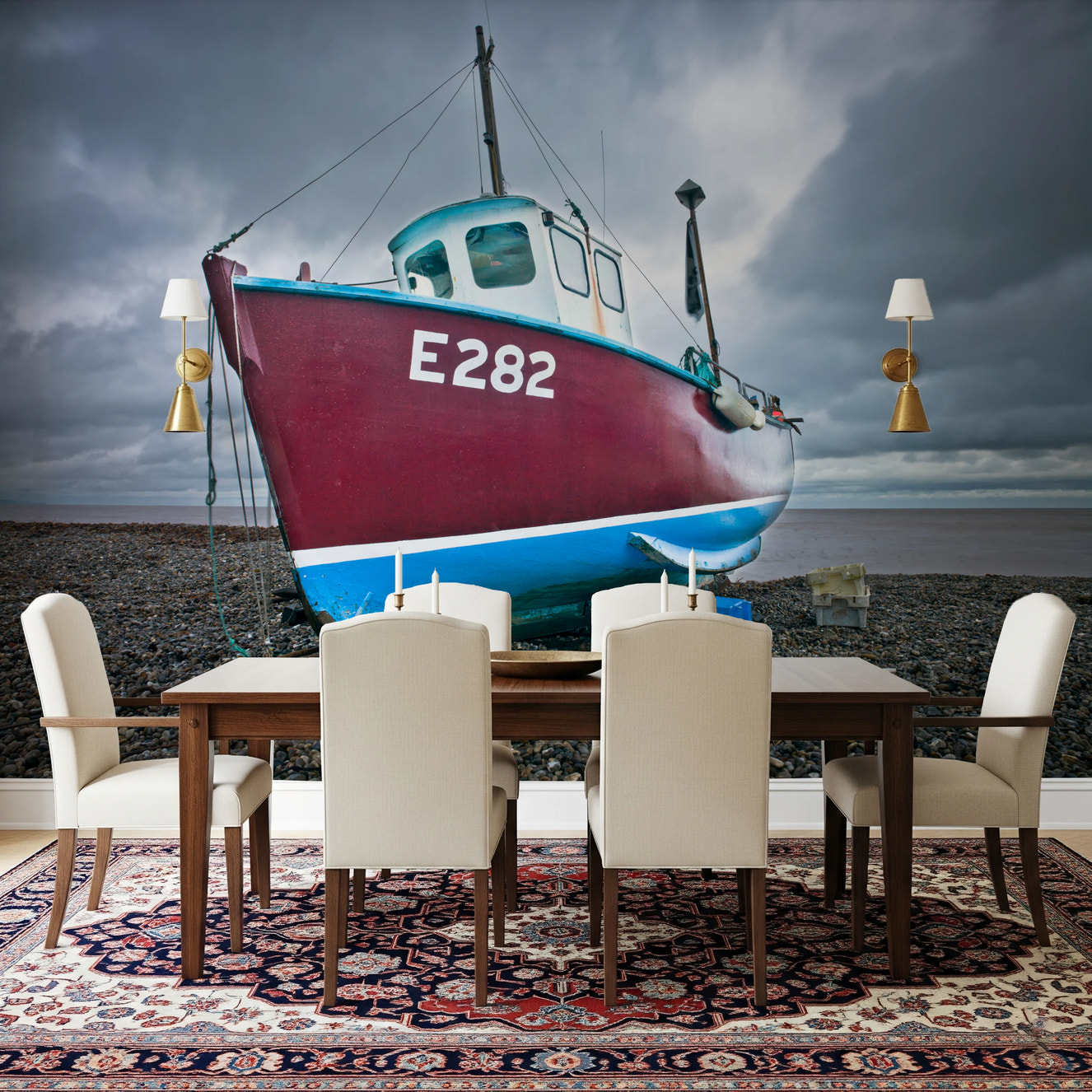 Moored in Serenity Wall Mural