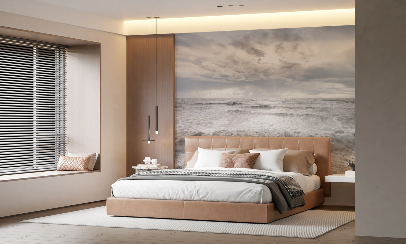 Rough Stormy Sea Wall Mural