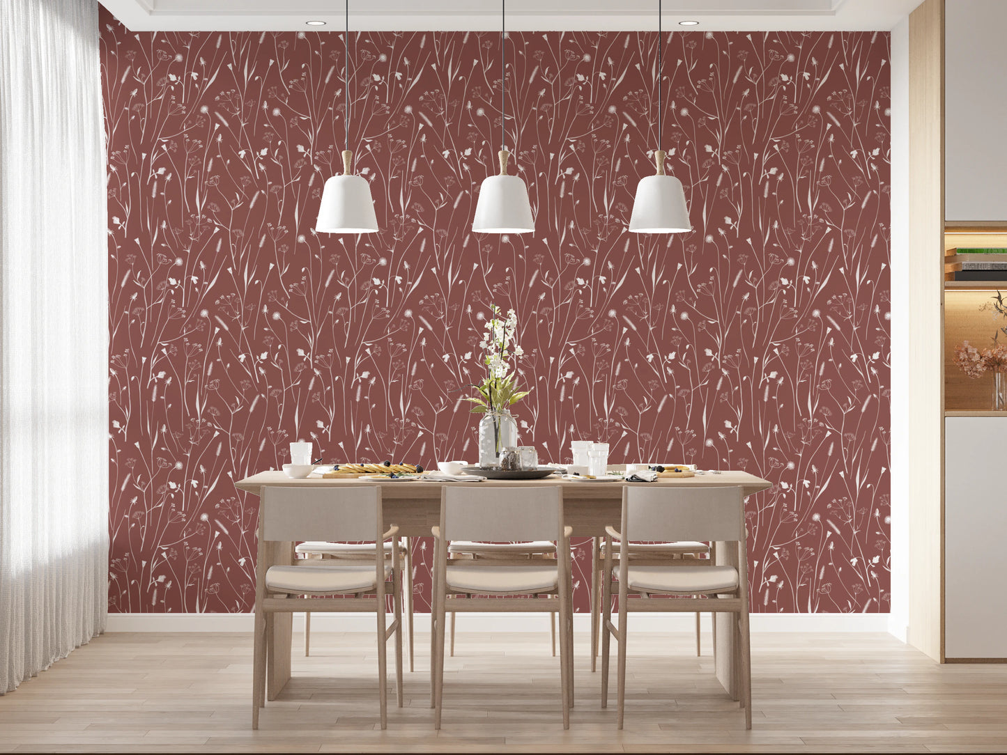 Homeland Floral Terracotta Wallpaper⁠