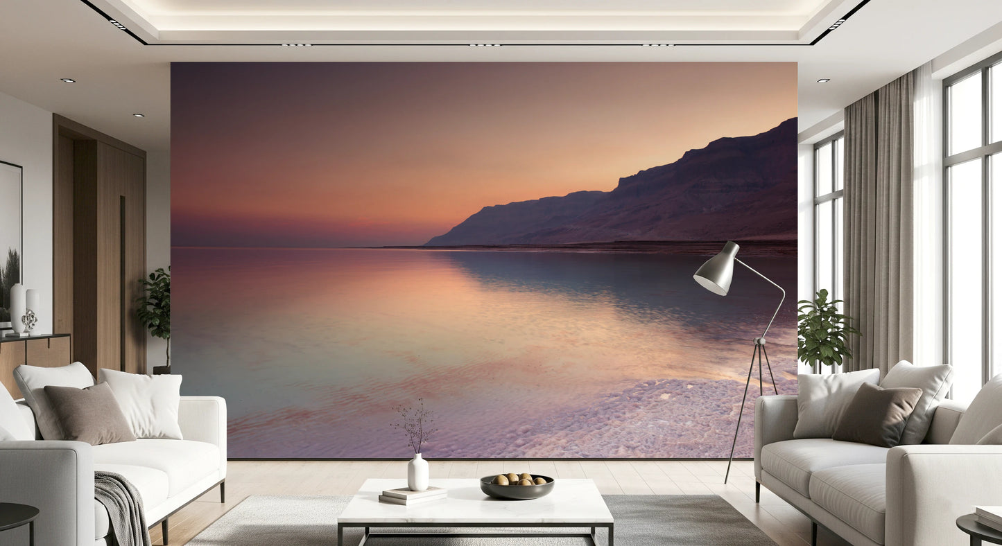 Serene Sunset Shoreline Wall Mural