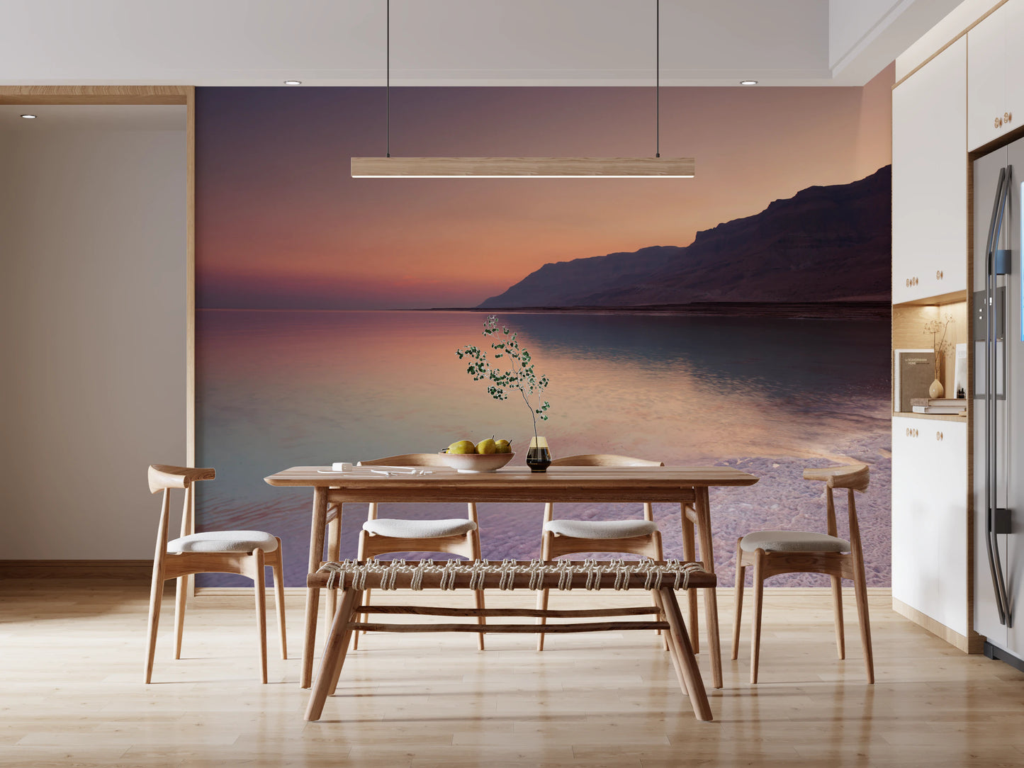 Serene Sunset Shoreline Wall Mural