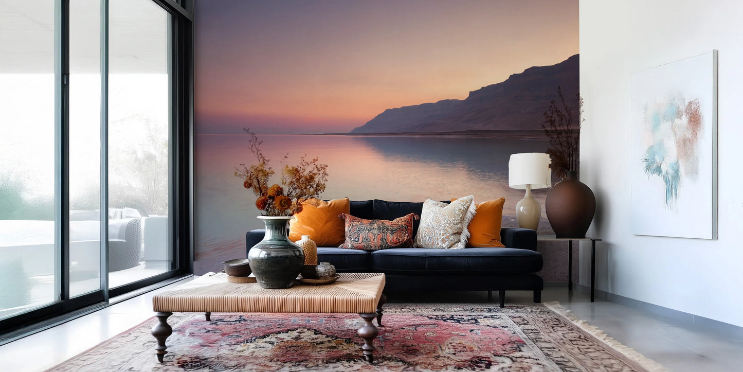 Serene Sunset Shoreline Wall Mural