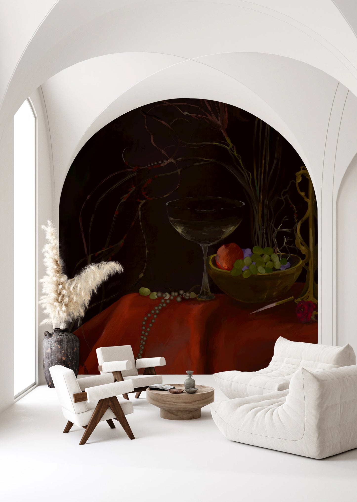 Moody Vintage Baroque Still Life Art Wall Mural