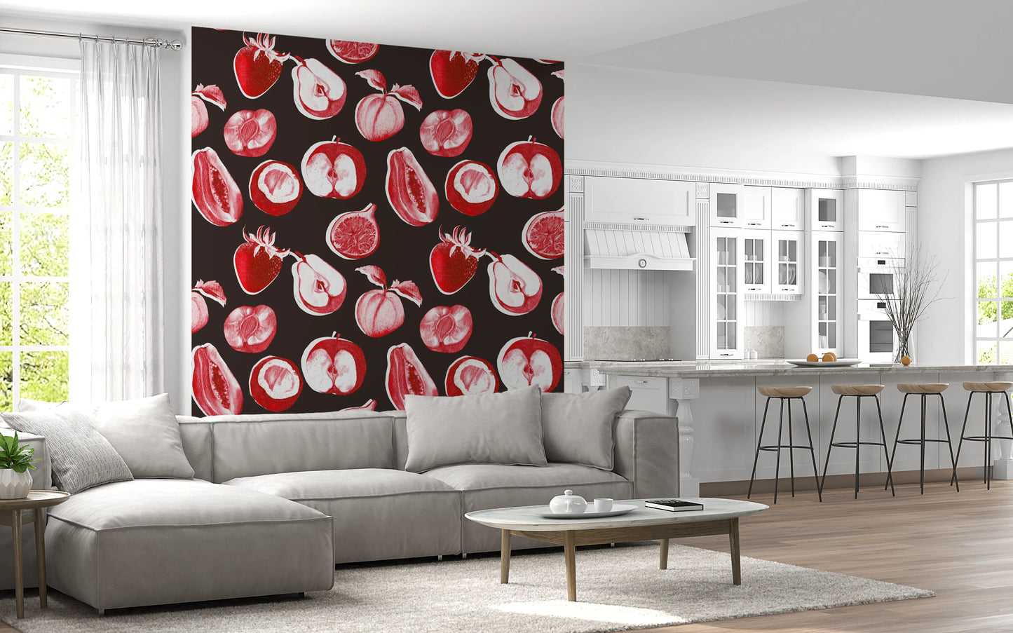 Ruby Retro Fruit Harvest Wall Mural