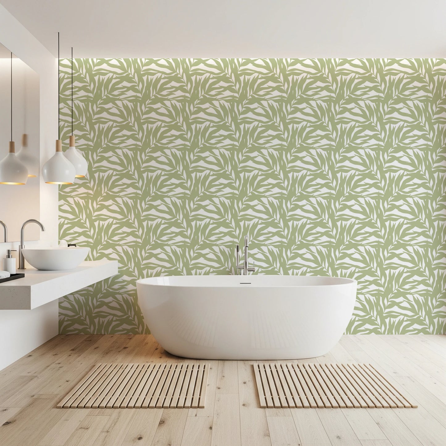 Serene Sage Canopy Leaves Wallpaper⁠