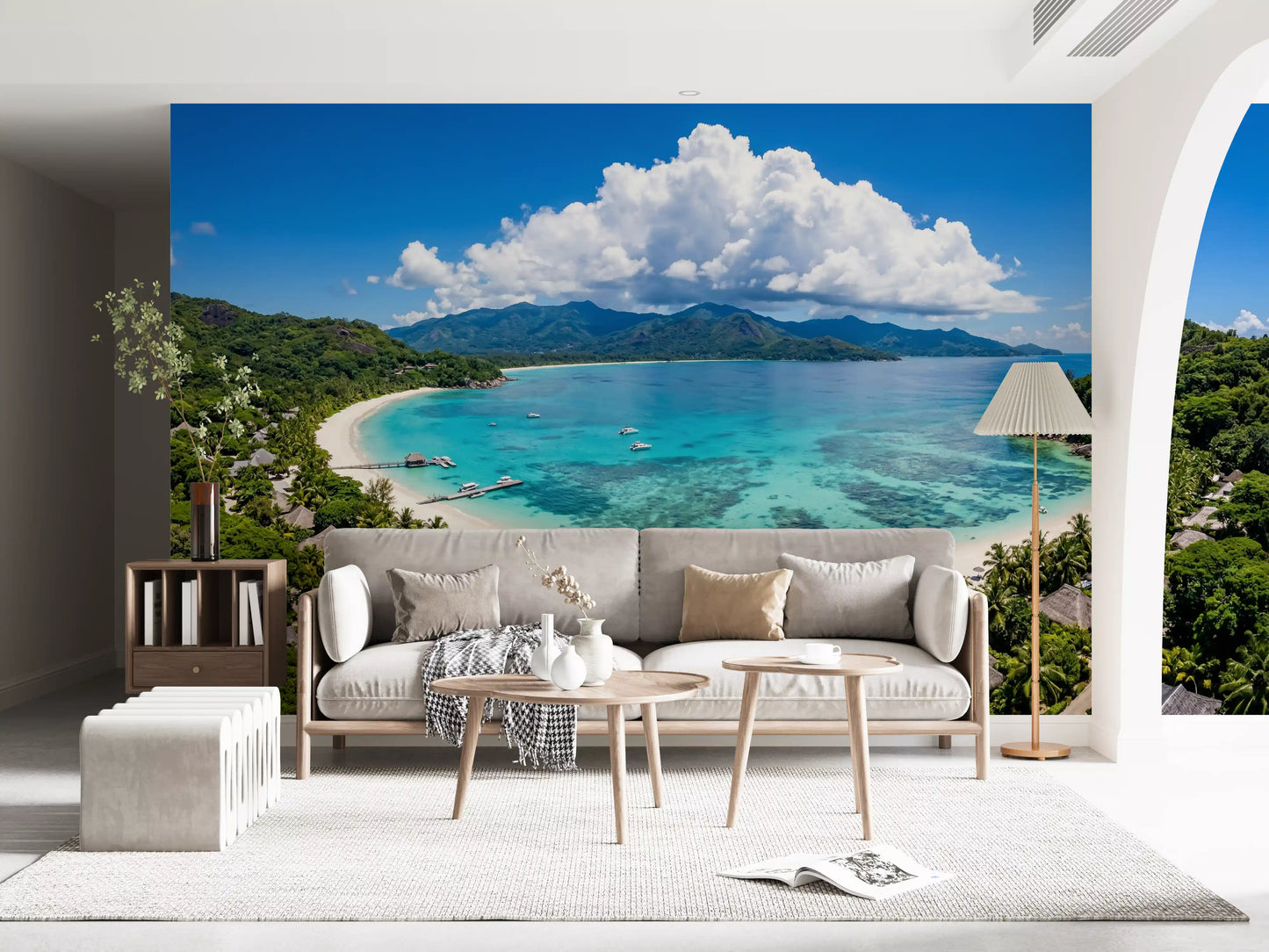Tropical Paradise View Wall Mural