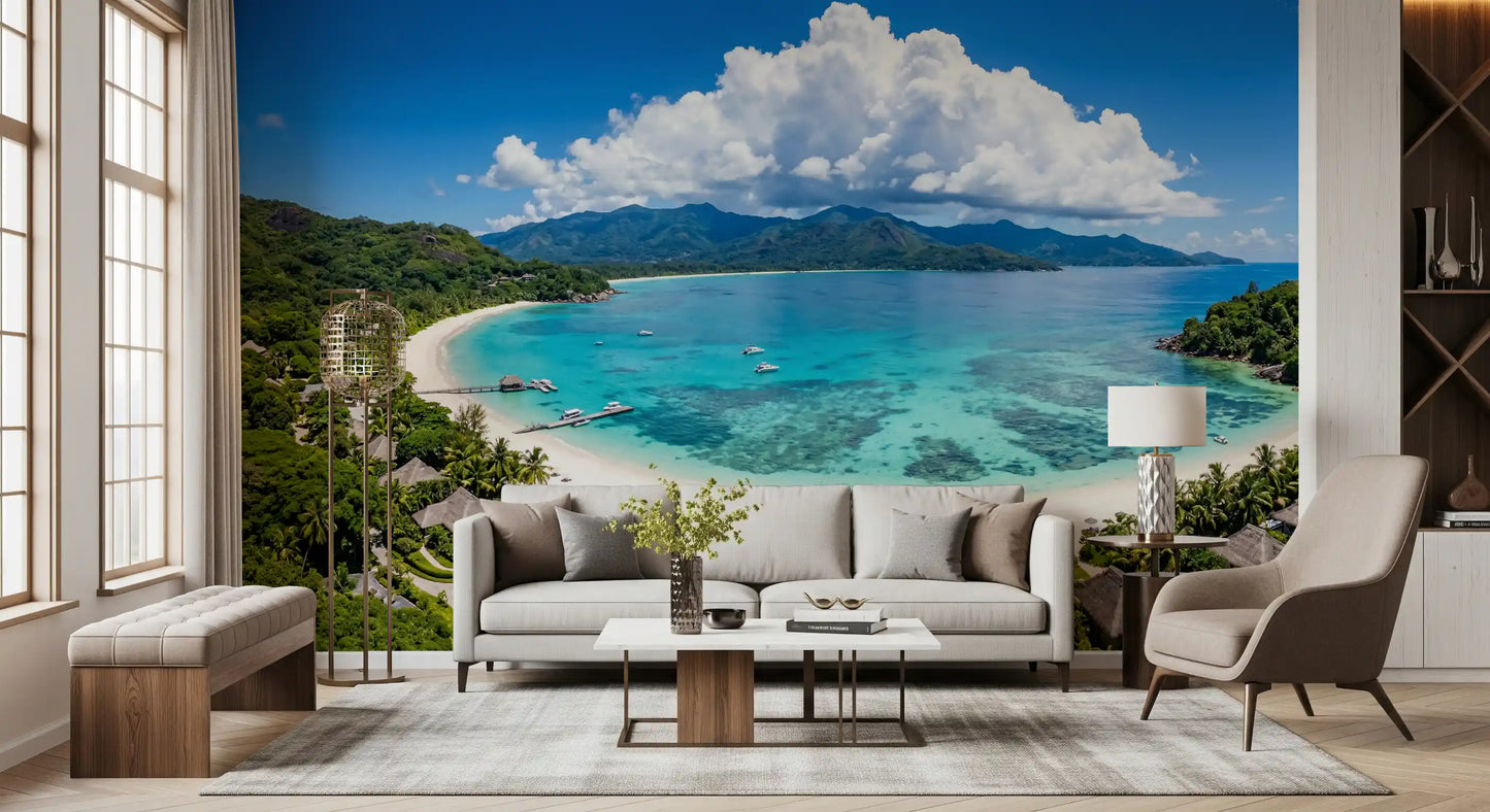 Tropical Paradise View Wall Mural