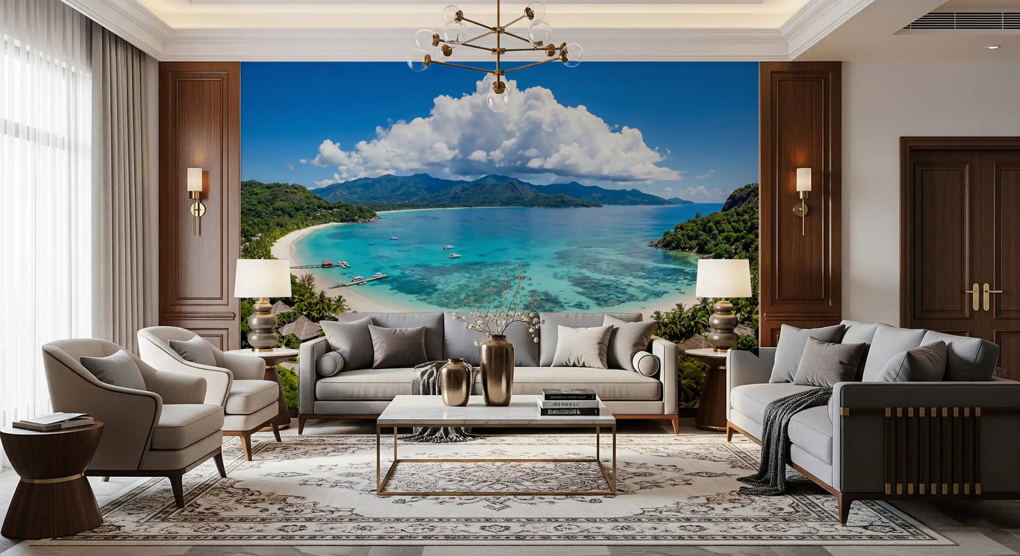Tropical Paradise View Wall Mural