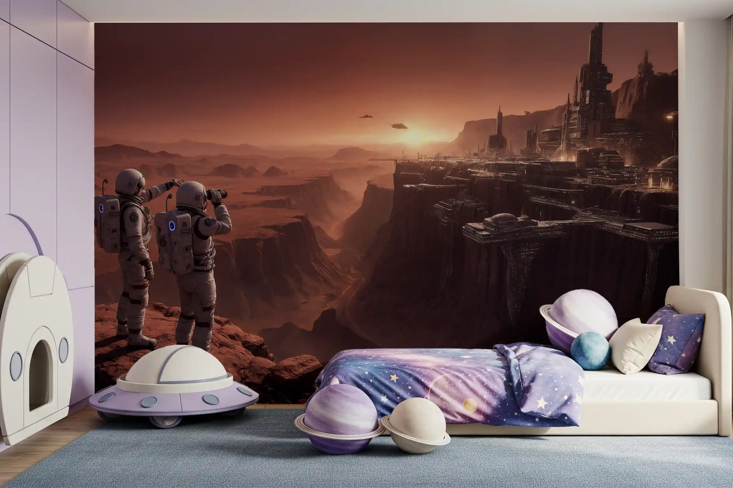Mars Colony Vista Wall Mural