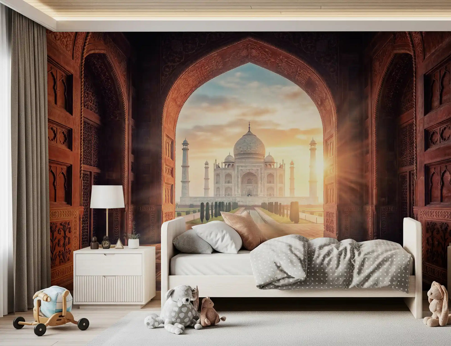 Gateway to Grandeur: Taj Mahal at Golden Hour Wall Mural