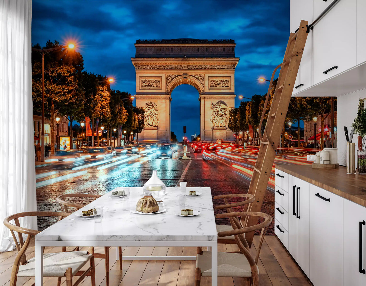 Arc de Triomphe: Evening Rush Wall Mural