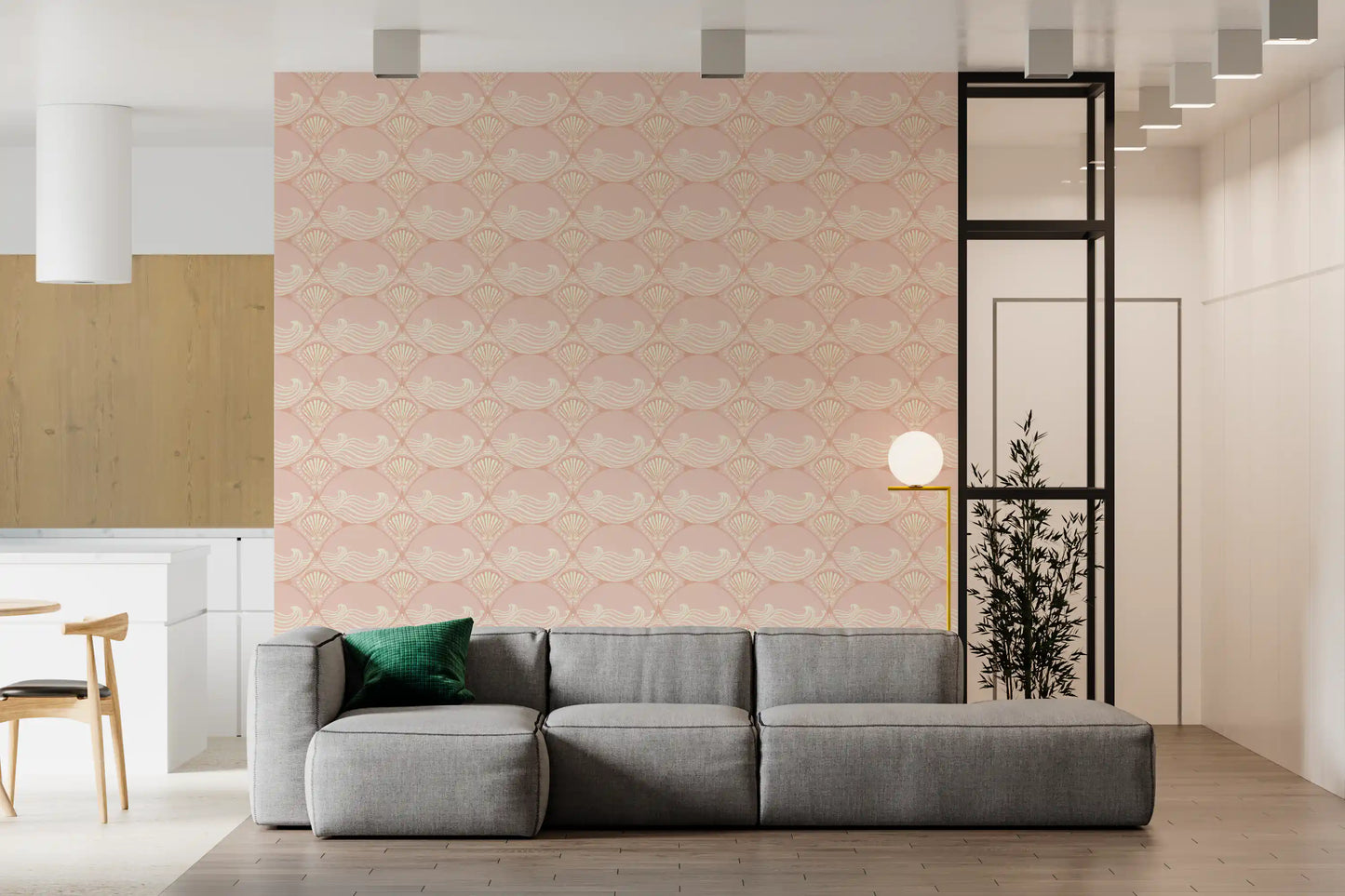 Seashell Serenity Waves Wallpaper⁠