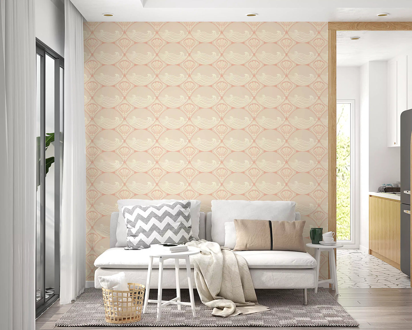 Seaside Serenity Pattern Wallpaper⁠