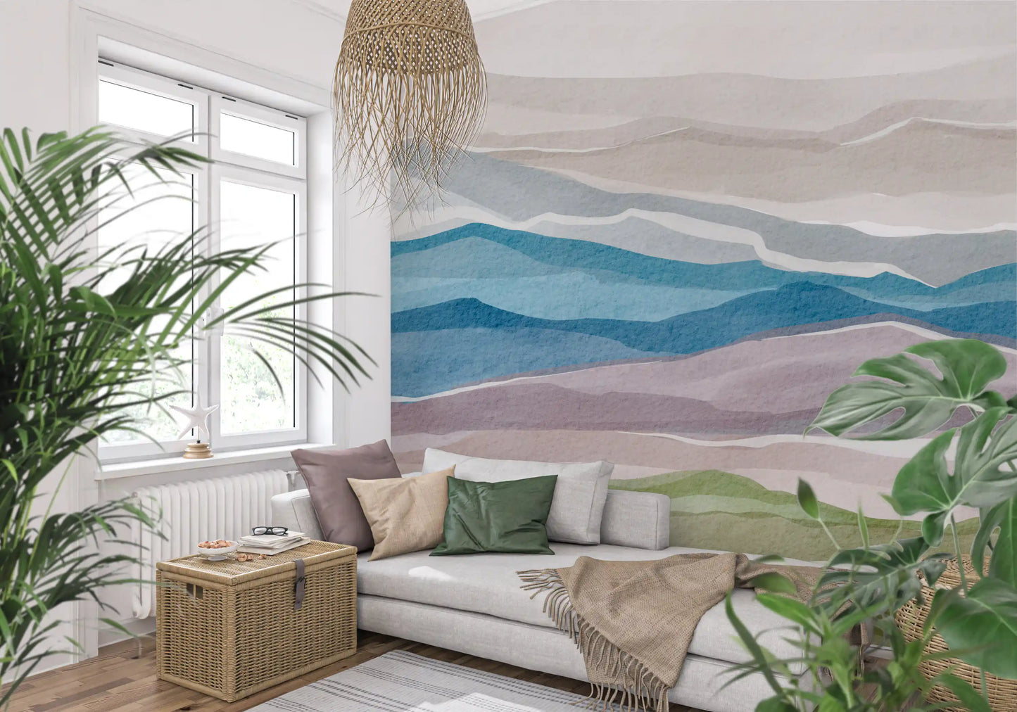 Serene Layered Horizons Wall Mural