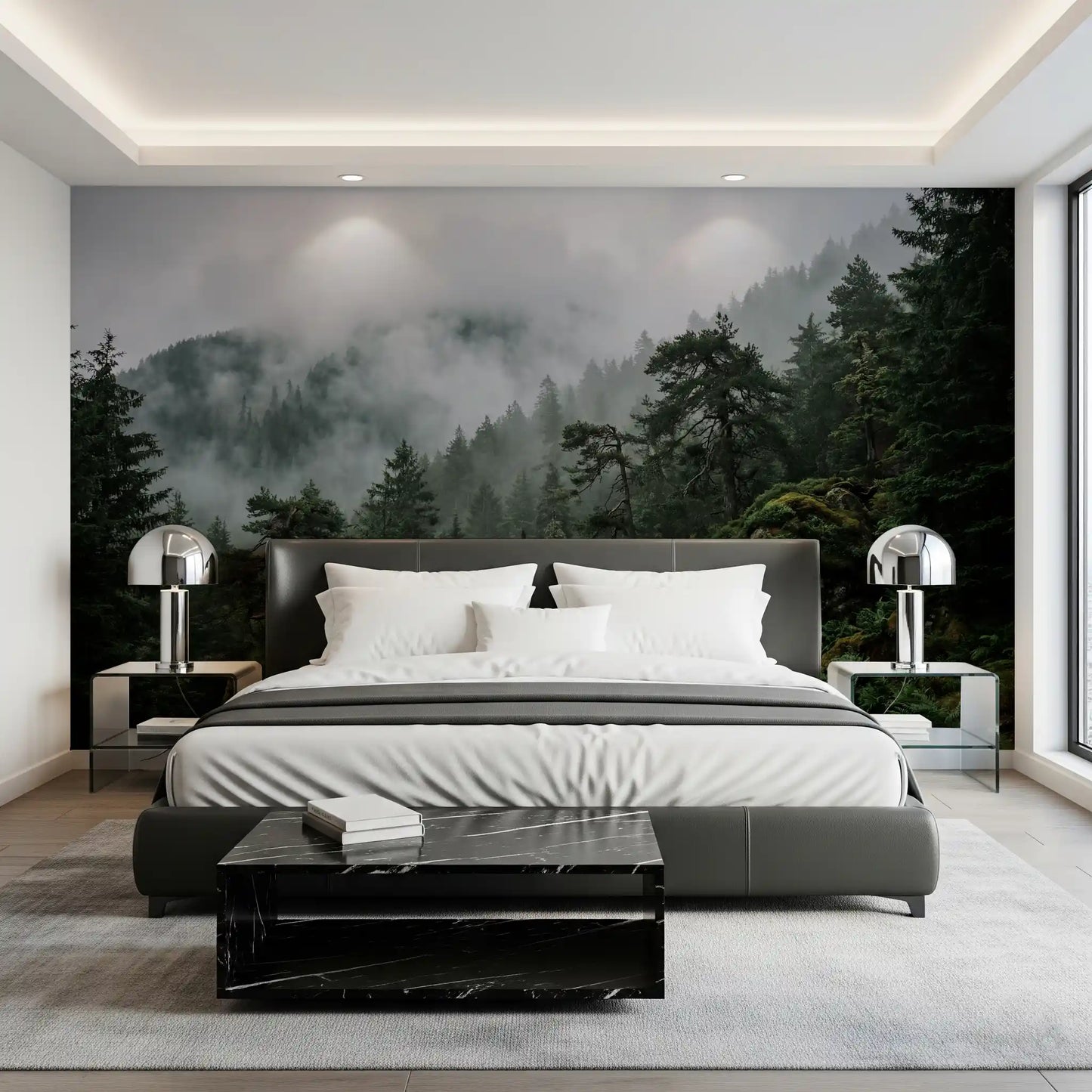 Misty Forest  Wall Mural