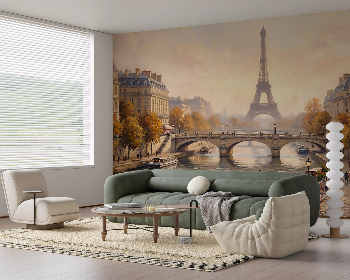 Parisian Autumn Glow Wall Mural