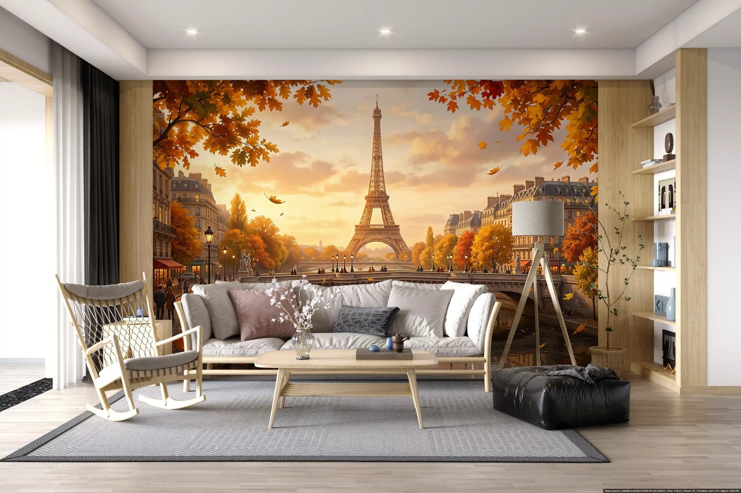 Parisian Autumn vibes Wall Mural